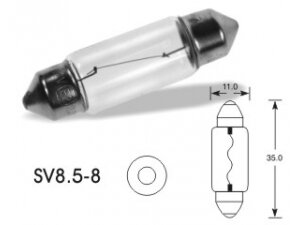 12V 5W SV8,5-8 C5W (11x35mm) VISION PRO