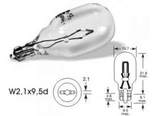 12V 16W W2,1x9,5d W16W VISION PRO