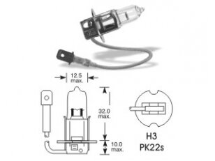 12V 55W Pk22s H3 VISION PRO