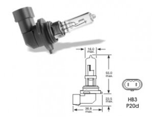 12V 60W P20d HB3 VISION PRO