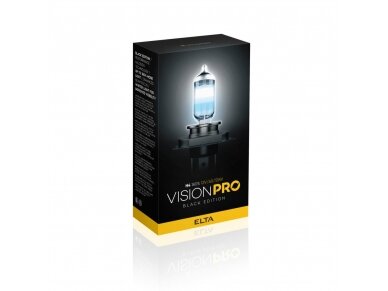 12V 60/55W P43t H4 VISION PRO +180% Black Edition 2VNT. E1