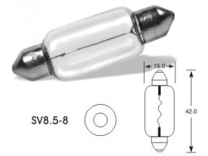 24V 18W SV8,5-8 (15x42mm) VISION PRO 1