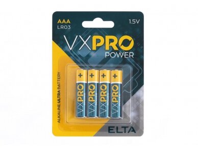 AAA Baterijos Alkaline Ultra LR03,4vnt. VX PRO