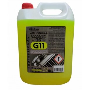 ARZENA Coolant yellow G11 (-36°C) 5kg 3 years/150 000 km