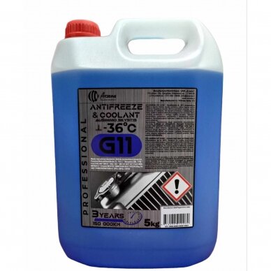 ARZENA Coolant Blue G11 (-36°C) 5kg 3 years/150 000 km