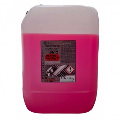 ARZENA Coolant Red G12+ Longlife (-36°C) 20kg 5 years/240 000 km NEW!!! NEW COLOR + EASY LEAK DETECTION