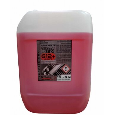 ARZENA Coolant Red G12+ Longlife (-36°C) 20kg 5 years/240 000 km NEW!!! NEW COLOR + EASY LEAK DETECTION 2