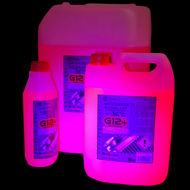 ARZENA Coolant Red G12+ Longlife (-36°C) 5kg 5 years/240 000 km NEW!!! NEW COLOR + EASY LEAK DETECTION 1