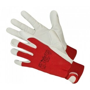 Work gloves with natural goat skin - FLEXI (11 size)