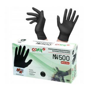 MA PROFESSIONAL - Nitrile gloves black - reinforced 5g. 100 pcs XL-10 size