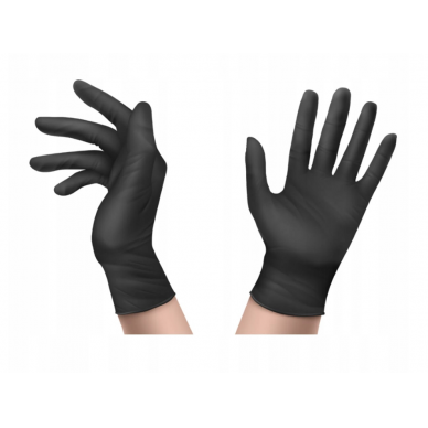 MA PROFESSIONAL - Nitrile gloves black - reinforced 5g. 100 pcs L-9 size 1