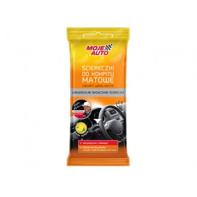 MOJE AUTO Cockpit Wipes Matte (Lemon) 24pcs.