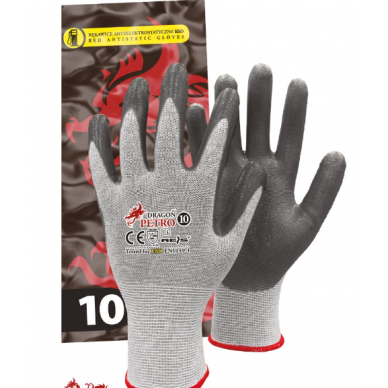 PREMIUM Antistatic work gloves coated with nitrile (10 size)