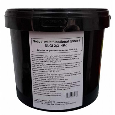 Solidol multifunctional grease NLGI 2;3 4 kg ARZENA